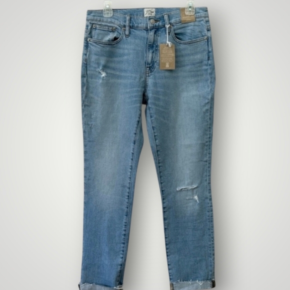 J. Crew Denim Womens Boyfriend Slim Distressed Jeans - Picture 6 of 8